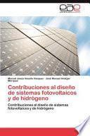 libro Contribuciones Al Diseño De Sistemas Fotovoltaicos Y De Hidrógeno